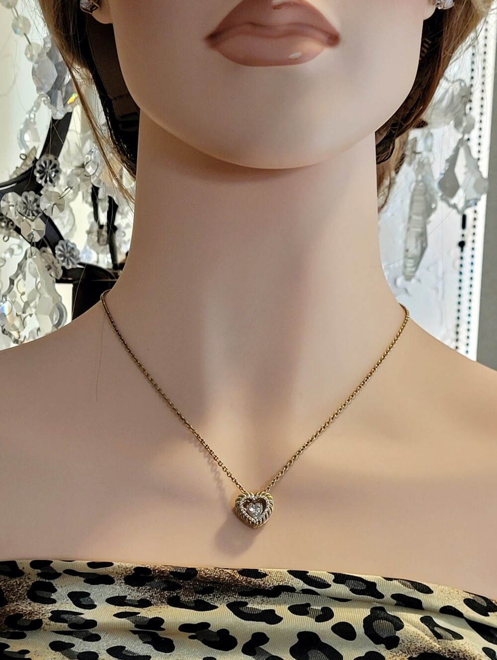 Judith Ripka Heart-shaped Twinkle Diamonique Pendant. Dancing Diamond. - Picture 5 of 14